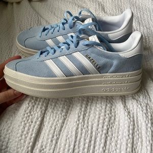 adidas Gazelle Blue and White Sneakers